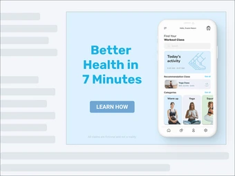 banner ad with mobile phone app